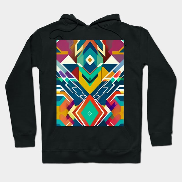 Mix colors with symmetrical design perfect for a gym bag Hoodie by GrafDot